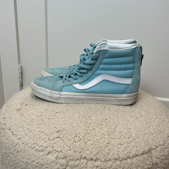Vans Light Blue Sneakers with back zippers size 8 women’s. - Picture 6 of 12
